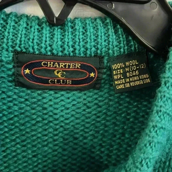 Vintage Charter Club Youth Equestrian Hunting sweater - Picture 4 of 5
